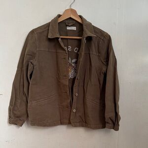 Mango Men's Tan Shirt Jacket